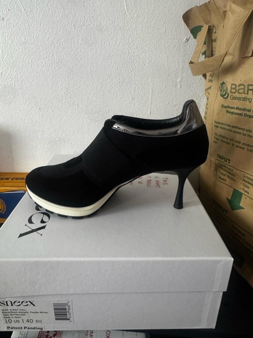 The Icon Women's Black Heeled Sneaker by - Picture 2 of 3
